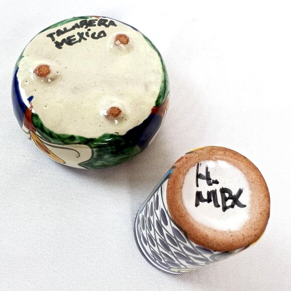 Talavera Mexican Pottery Set Vintage Hand-Painted Shot Glass & Bowl 2 pcs. - Picture 5 of 10